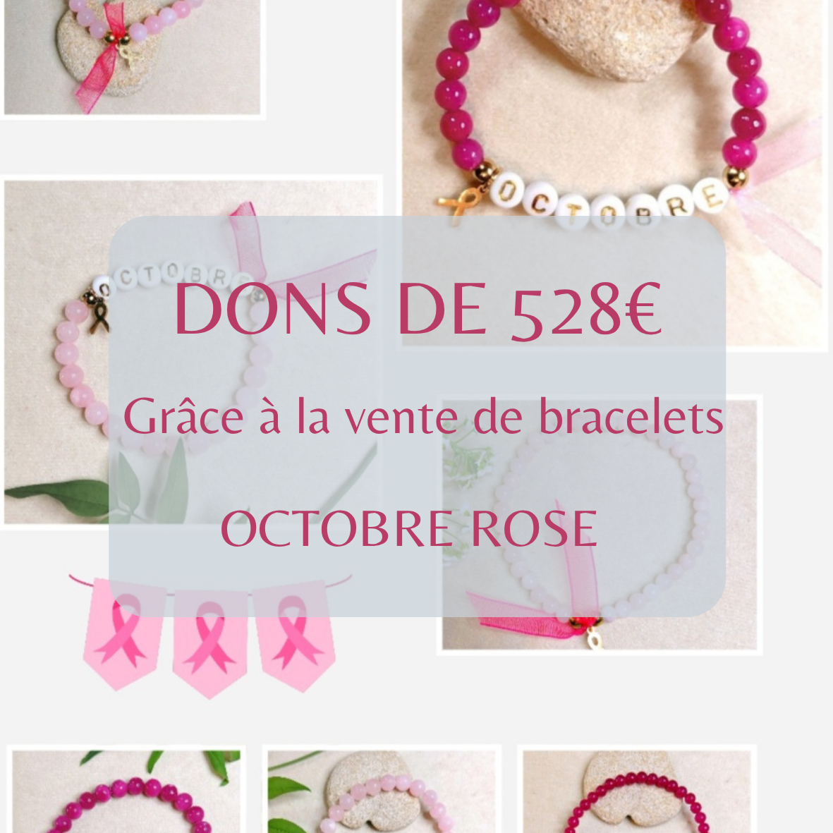 A la 3ème semaine du mois d'octobre, ilan'elle Bijoux a pu collecter 528€ !