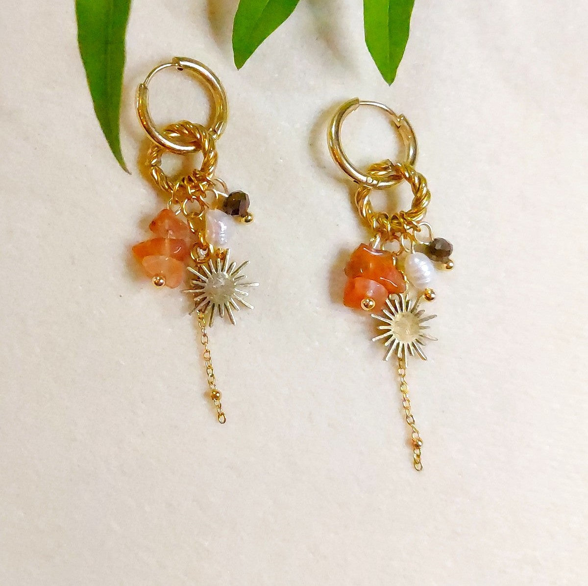 Boucles d'oreilles ANAÉE Cornaline
