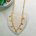 Collier PALOMA double en Agate mousse