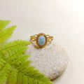 Bague réglable Aigue-Marine