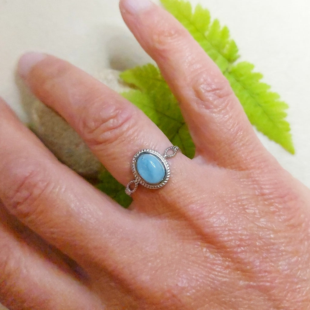 Bague réglable Aigue-Marine