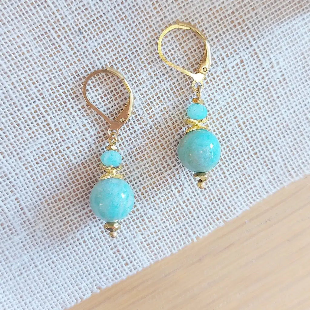Boucles d'oreilles VALENCE Amazonite