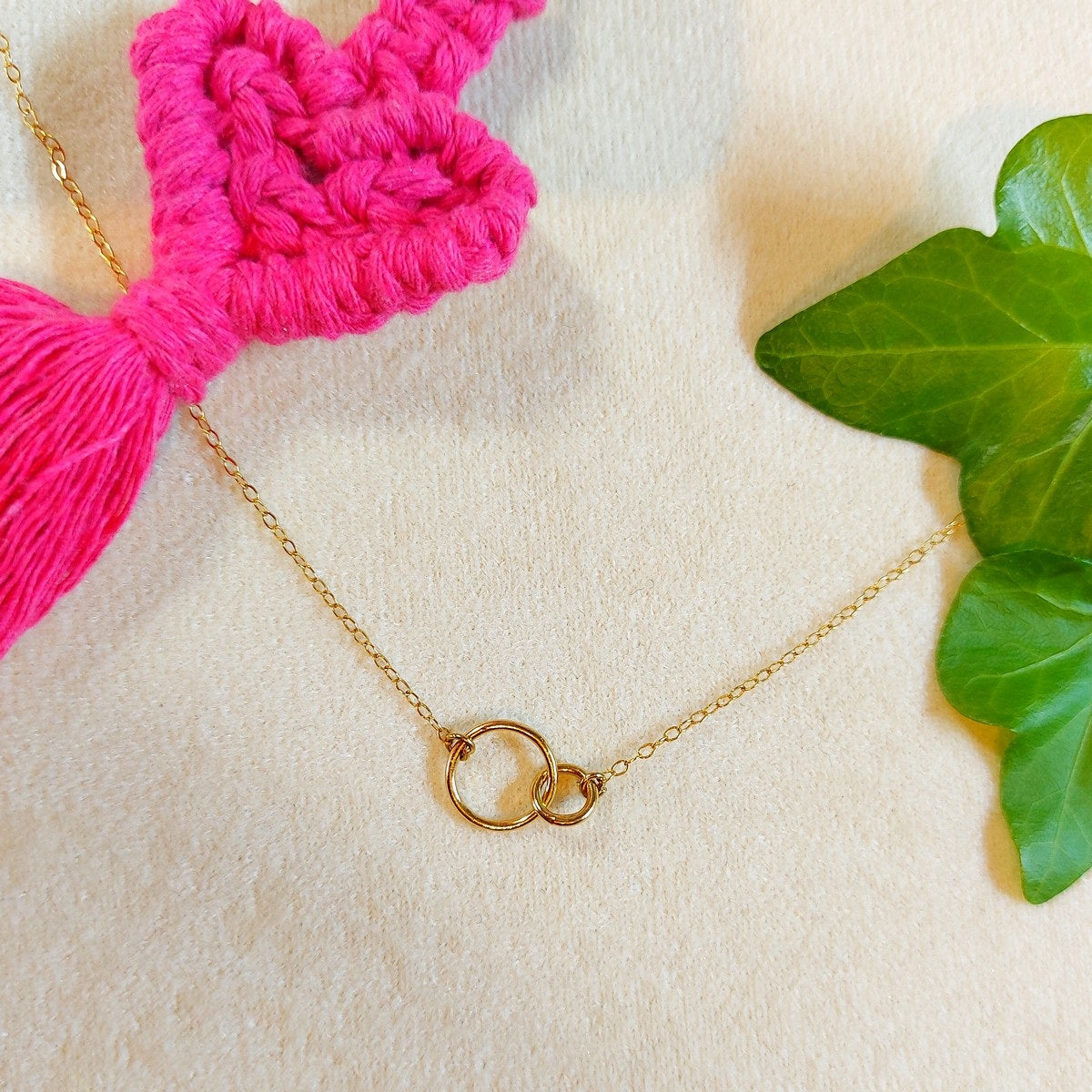 Collier Anneaux entrelacés en Plaqué Or