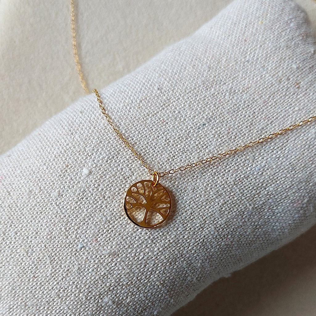 Collier Arbre de vie en Plaqué Or