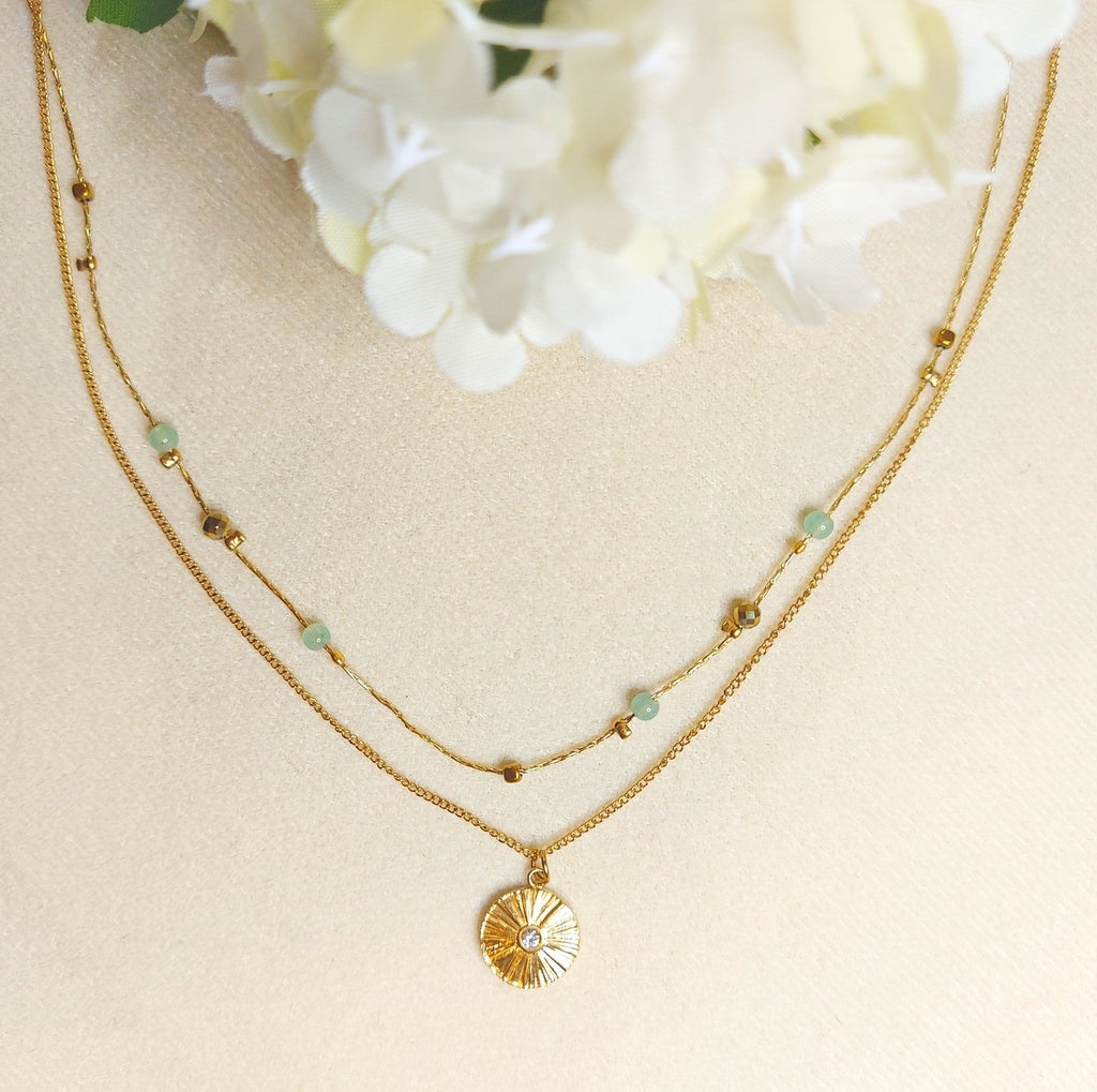 Collier SEQUOIA double Aventurine