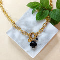 Collier BOSTON trèfle noir