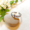 Bague Ikita réglable lisse et maillons