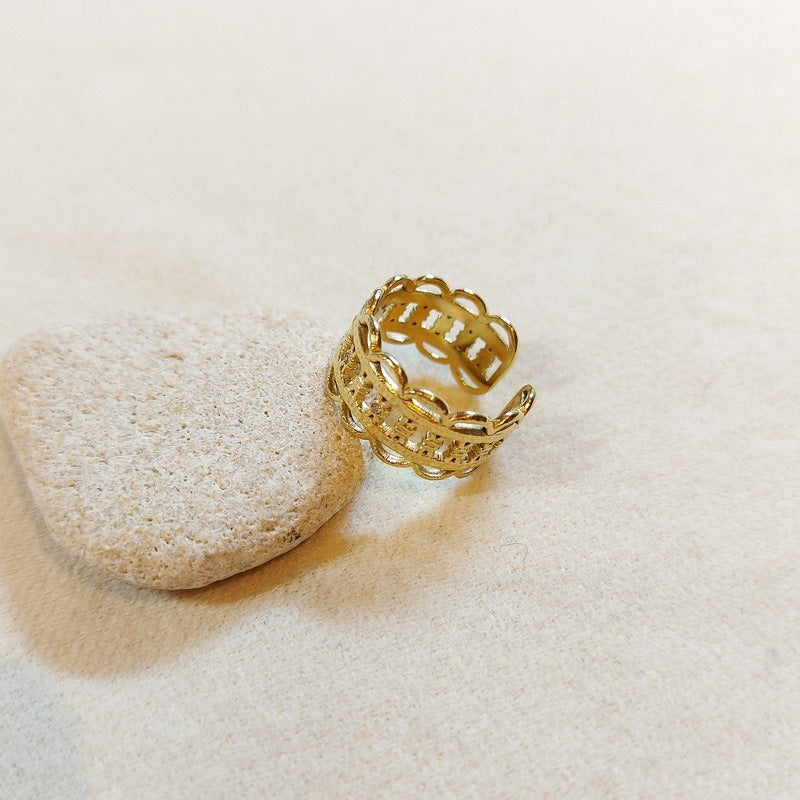 Bague Ikita réglable filigranée