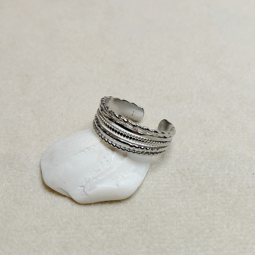 Bague réglable effet 5 anneaux