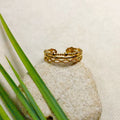 Bague réglable effet 3 anneaux