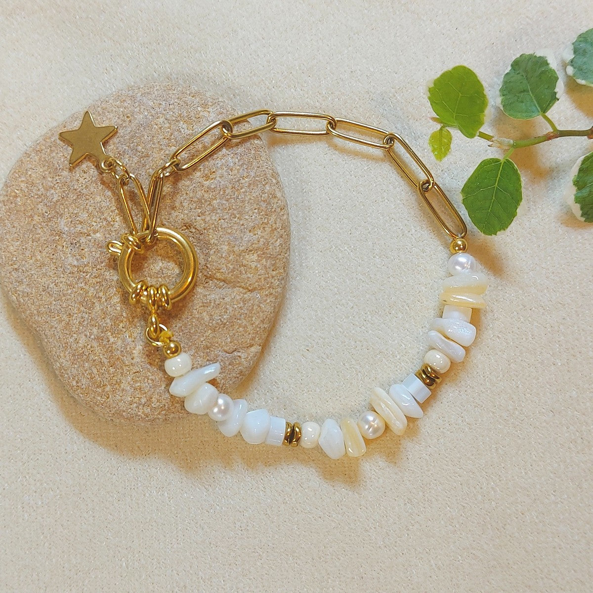 Bracelet DOUNIA nacre et perles d'eau douce