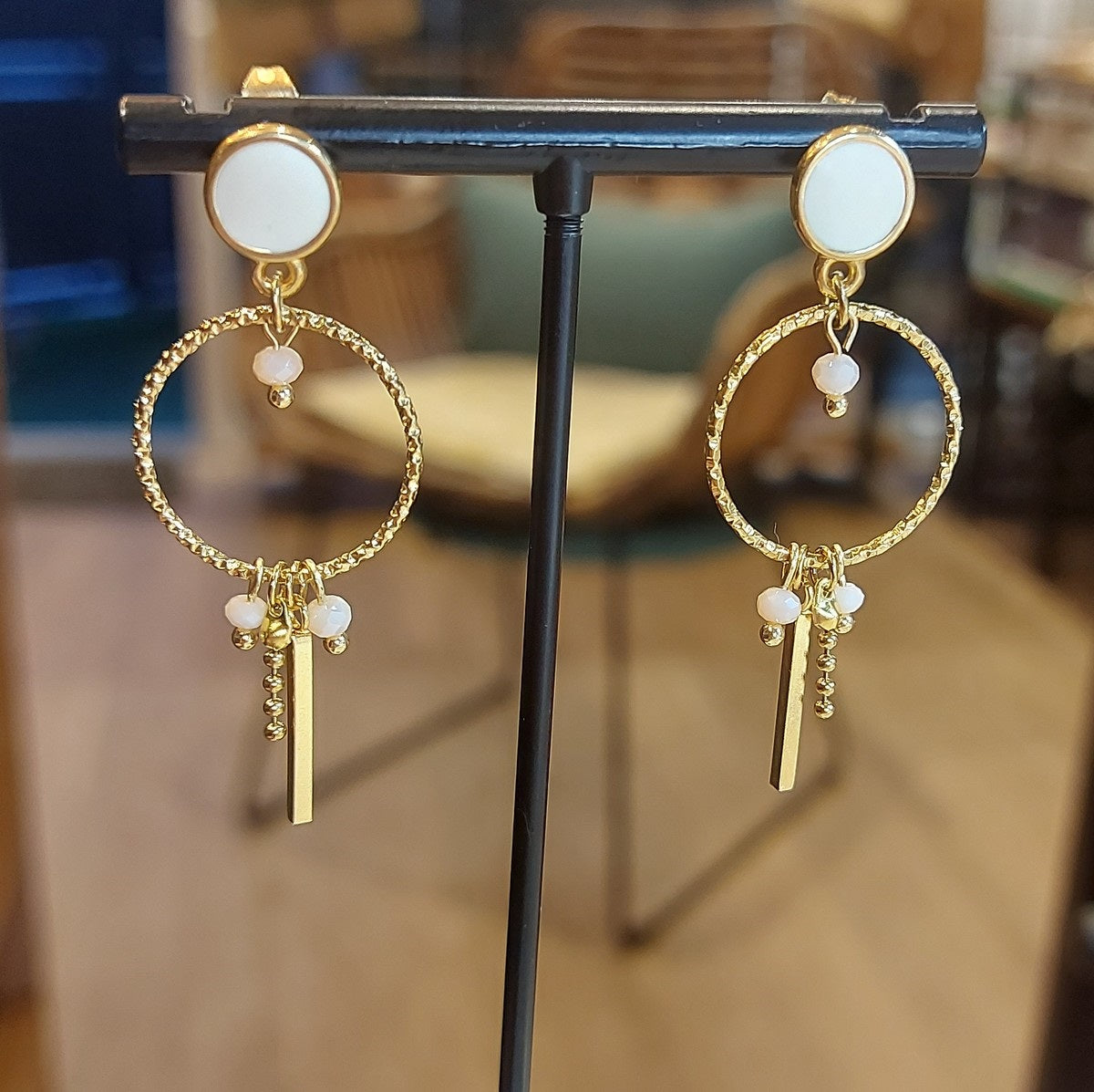 Boucles ELIE écru
