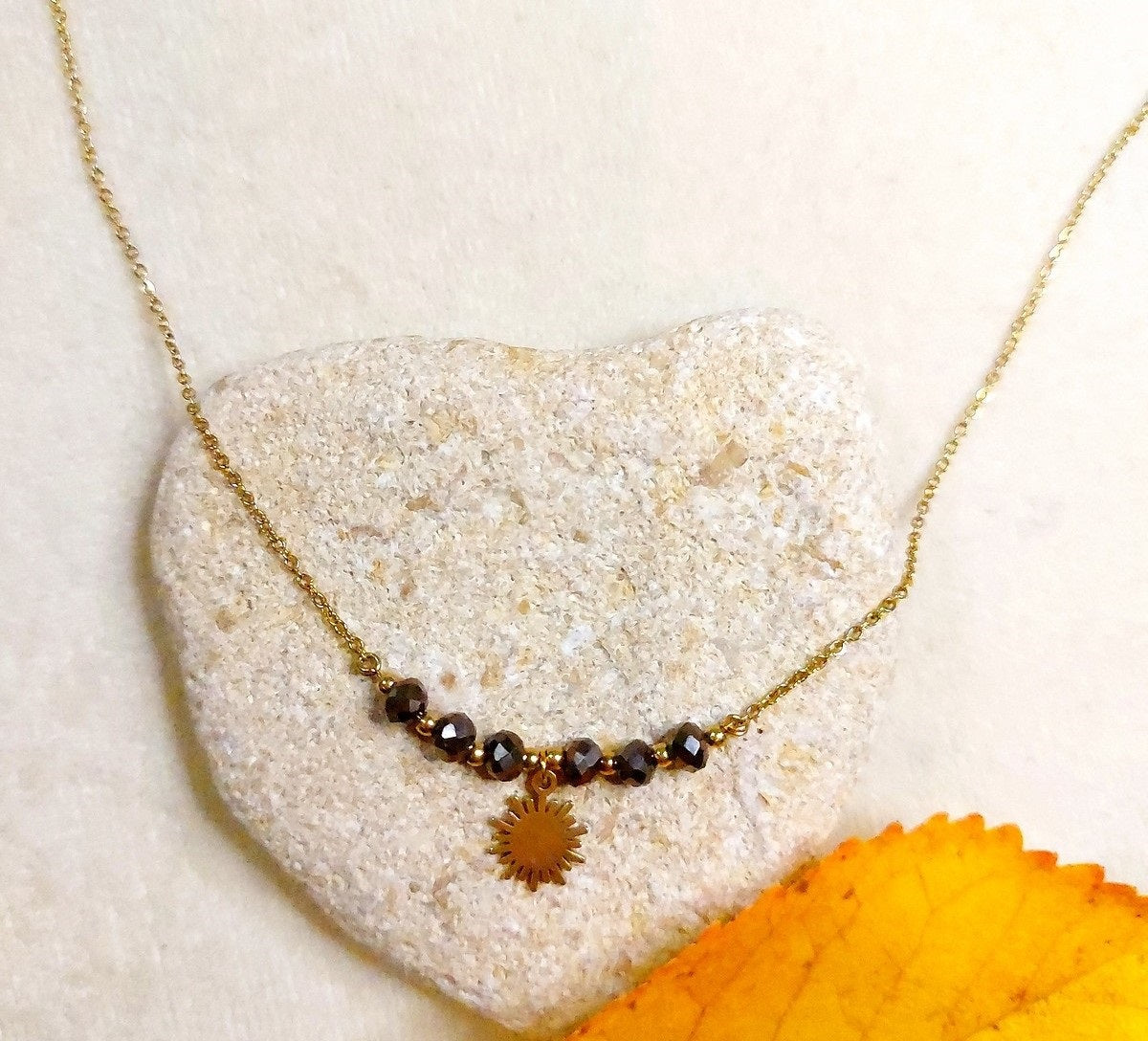Collier ELLIS marron chocolat