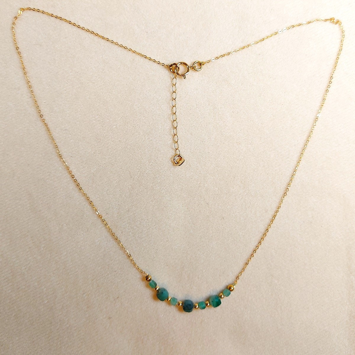 Collier KALIS Émeraude en plaqué or