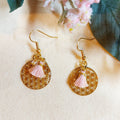 Boucles FLEUR DE VIE rose