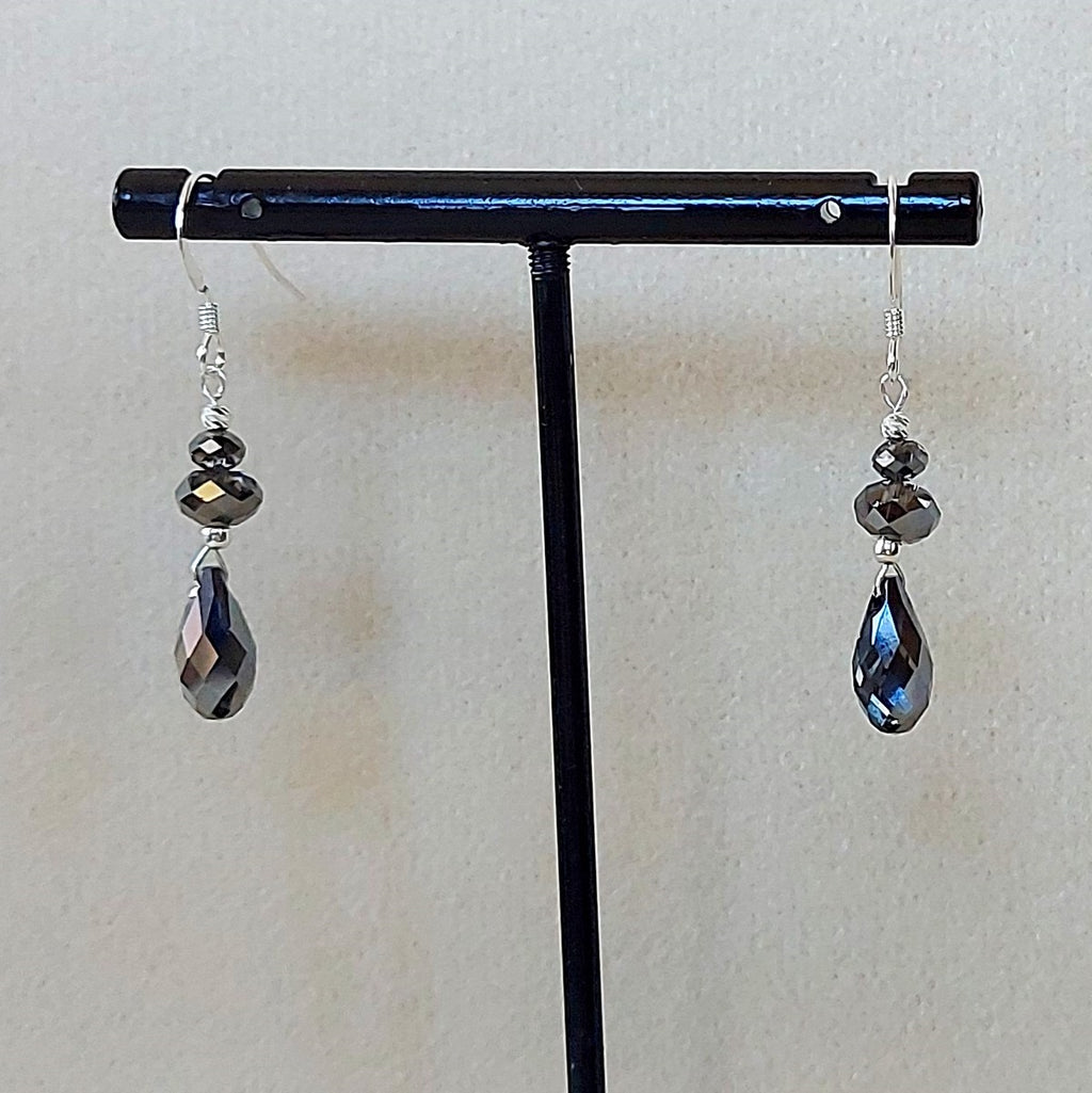 Boucles GONNY Swarovski Silver Night en Argent 925
