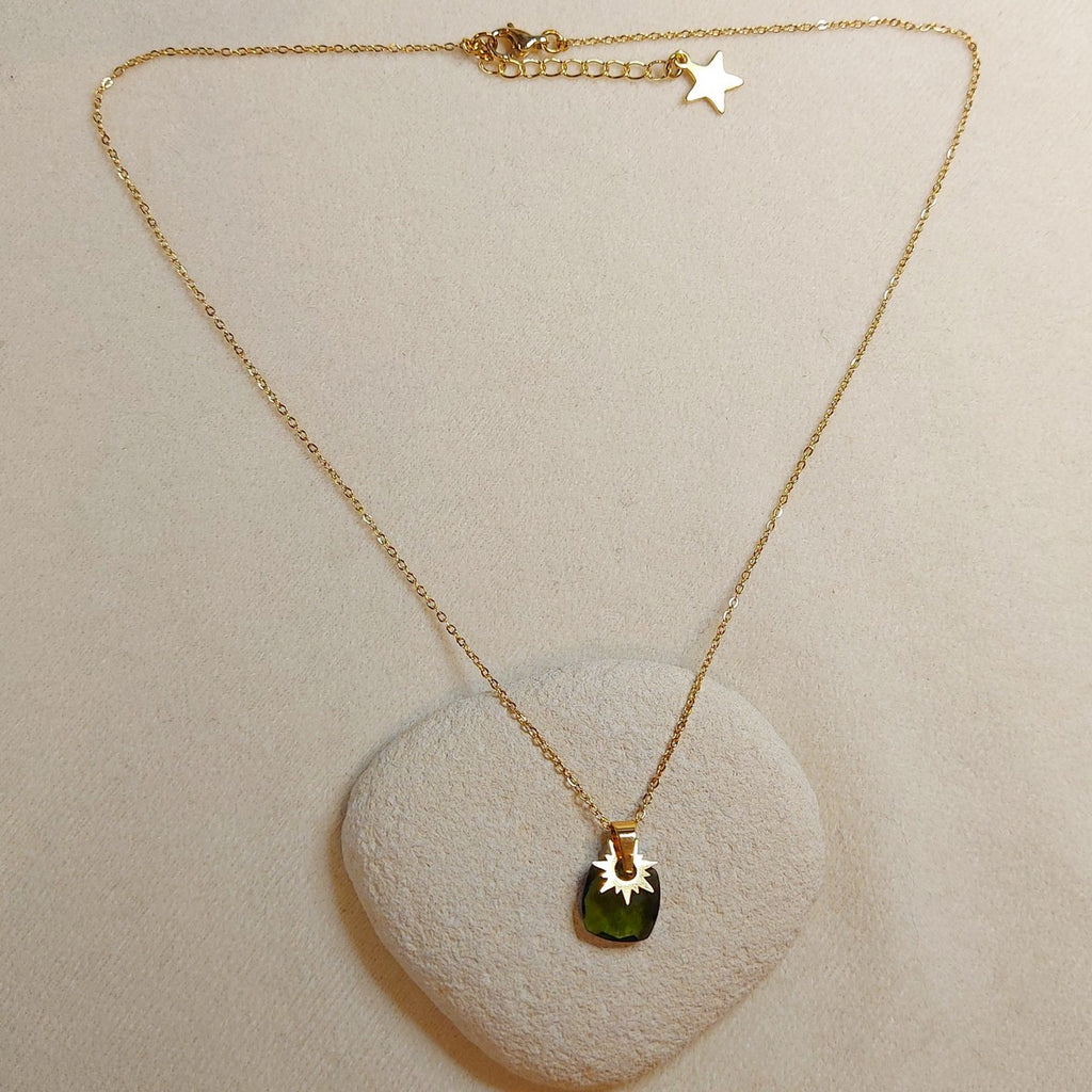 Collier HYLIA vert kaki