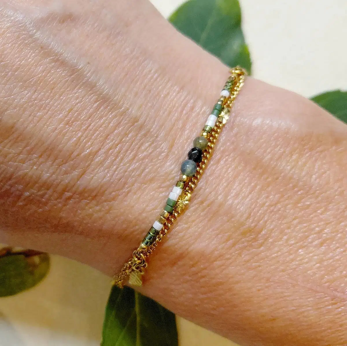 Bracelet MICHKA vert kaki