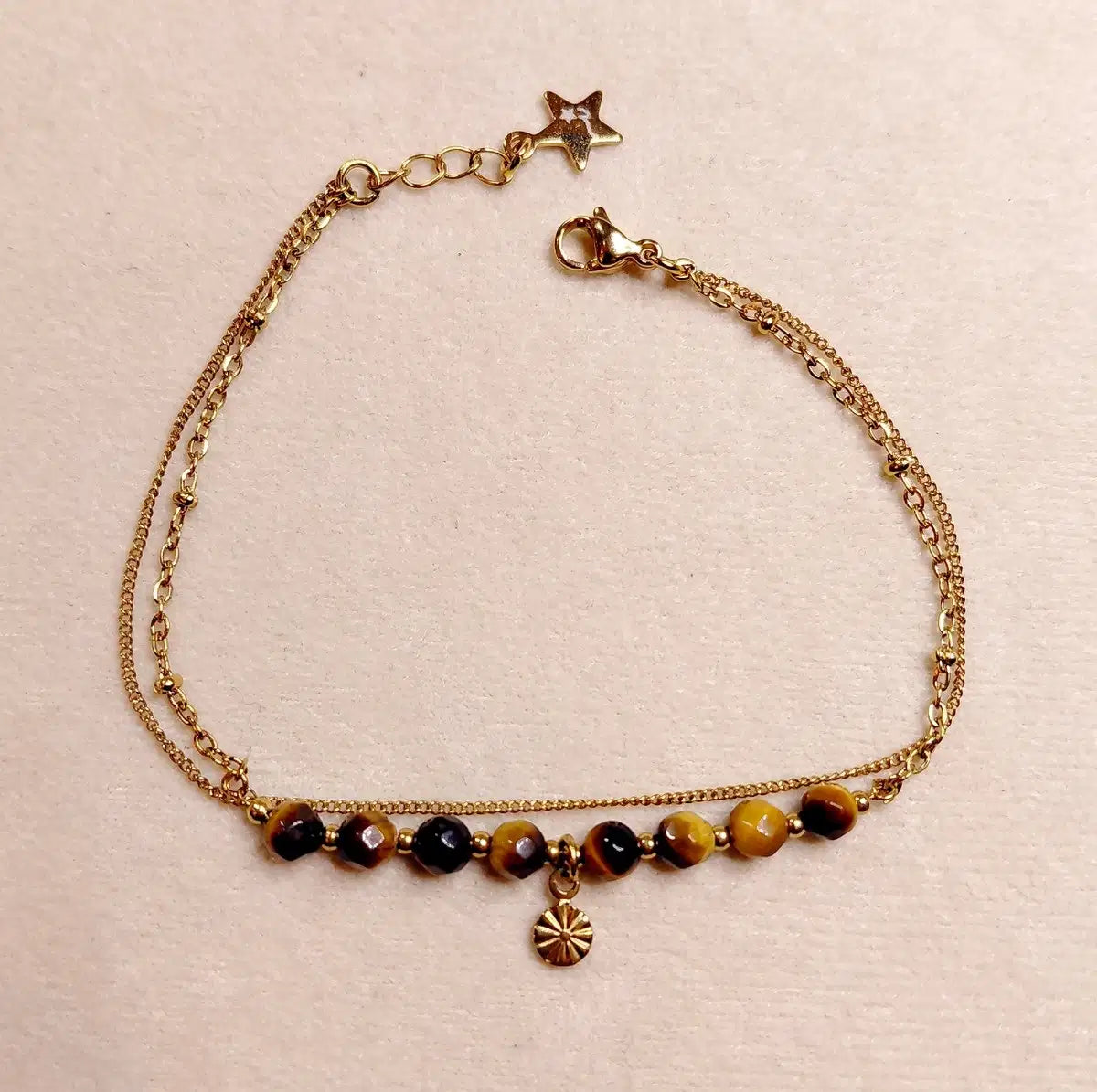 Bracelet ELLIS double Oeil de Tigre
