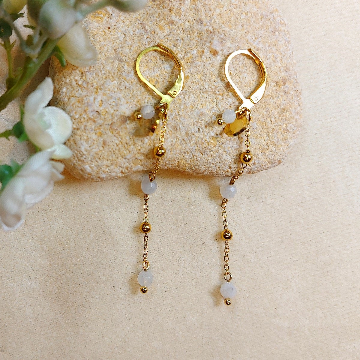 Boucles PEROLINE Pierre de Lune