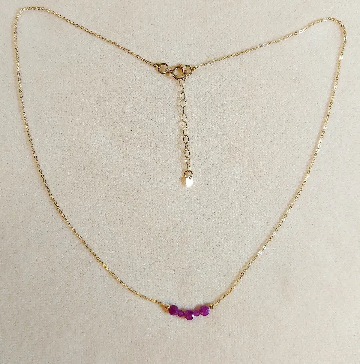 Collier PRESLIE Rubis en plaqué or
