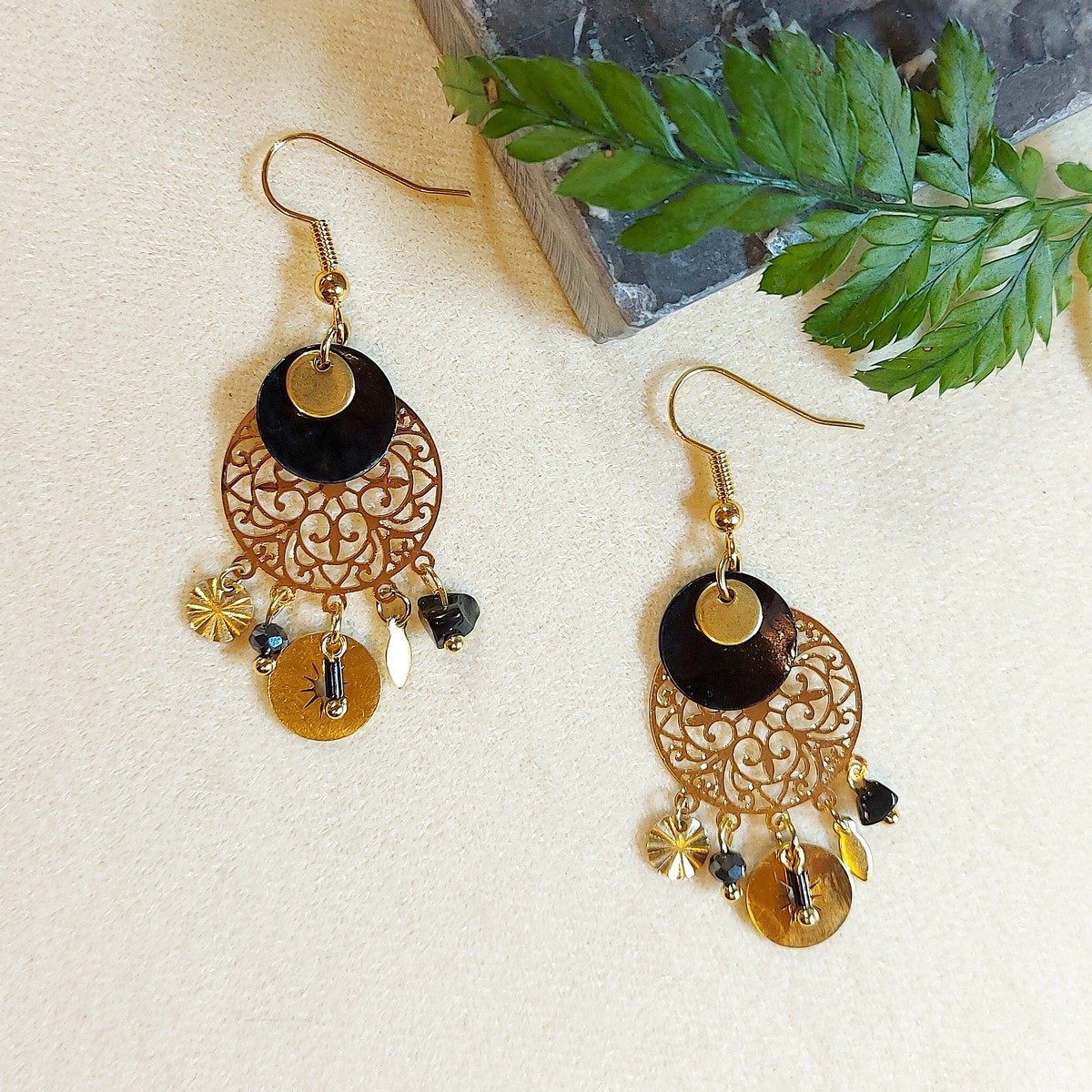 Boucles d'oreilles SHANAYA noir