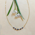 Collier MARGOT Saphir brut en plaqué or