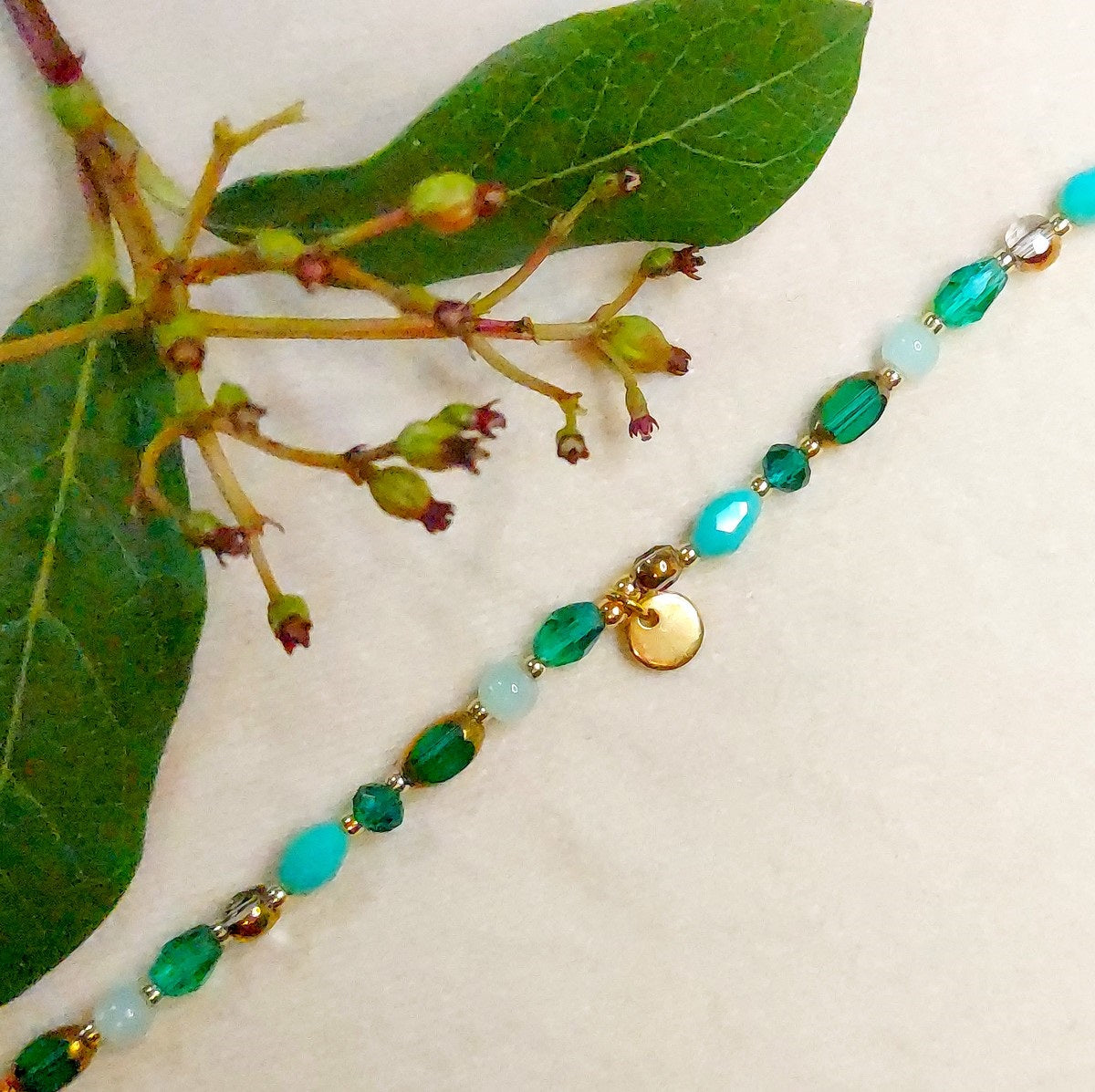 Bracelet TIKA vert menthe