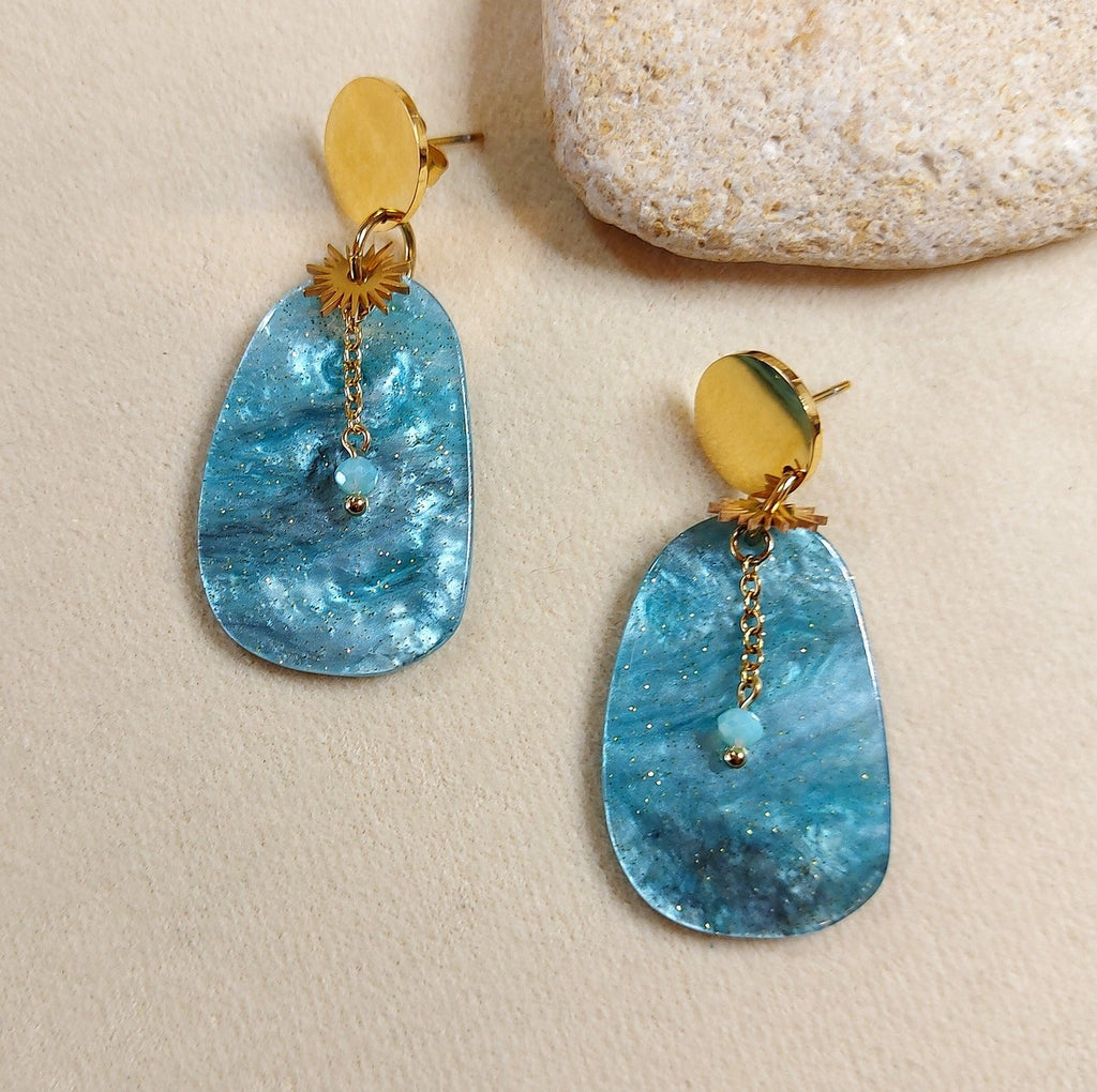 Boucles d'oreilles TORTUE ovales
