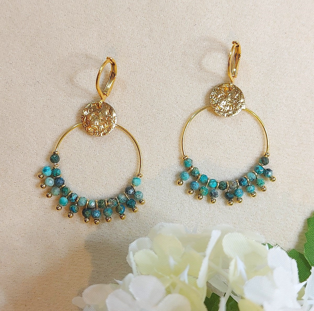 Créoles BELMA Turquoise africaine